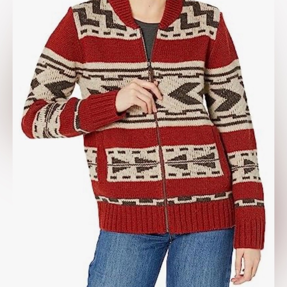 Pendleton Women’s Graphic Shetland Zip Cardigan - Picture 7 of 7